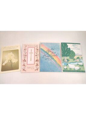Baptism & Confirmation Celebration Greeting Card Lot Of 4 Religious Cards